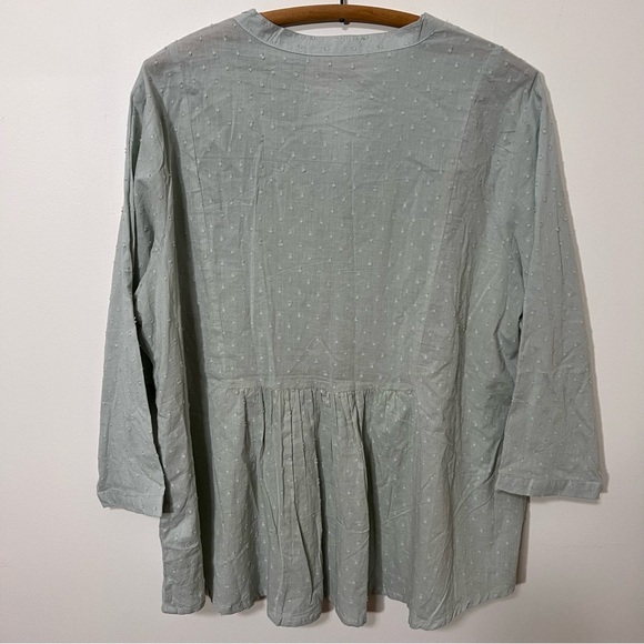 Boho Embroidered Flowy Tunic Top Size XXL Embellish 100% Cotton Blouse UTSA - Picture 6 of 14